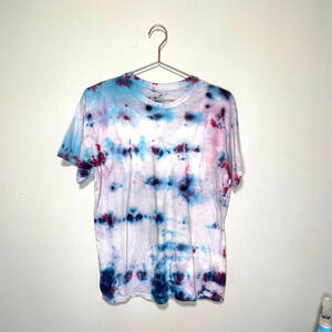 Hanes Custom Tie Dye Short Sleeve Distressed sz M